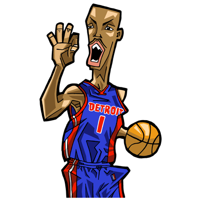 NBA illustration/NBA Caricature（NBA イラスト）Chauncey Billups（チャウンシー・ビラップス）