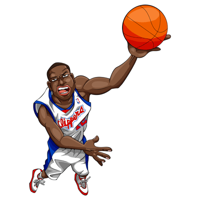 NBA illustration/NBA Caricature（NBA イラスト）Elton Brand（エルトン・ブランド）