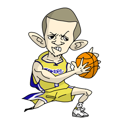NBA illustration/NBA Caricature（NBA イラスト）Jordan Farmar（ジョーダン・ファーマー）