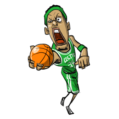 NBA illustration/NBA Caricature（NBA イラスト）Paul Pierce（ポール・ピアース）