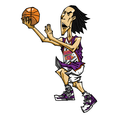 NBA illustration/NBA Caricature（NBA イラスト）Steve Nash（スティーブ・ナッシュ）