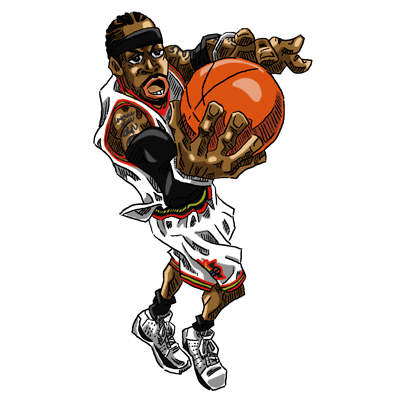 NBA illustration/NBA Caricature（NBA イラスト）Allen Iverson（アレン・アイバーソン）