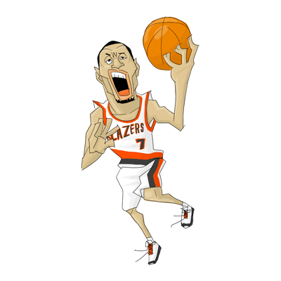 NBA illustration/NBA Caricature（NBA イラスト）Brandon Roy（ブランドン・ロイ）