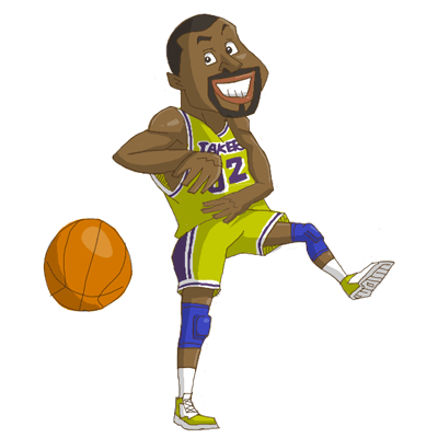 NBA illustration/NBA Caricature（NBA イラスト）Earvin Johnson（アーヴィン・ジョンソン）