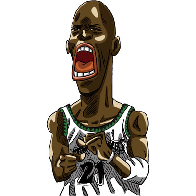 NBA illustration/NBA Caricature（NBA イラスト）Kevin Garnett（ケビン・ガーネット）