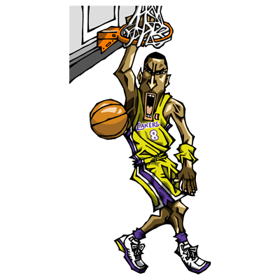 NBA illustration/NBA Caricature（NBA イラスト）Kobe Bryant（コービー・ブライアント）