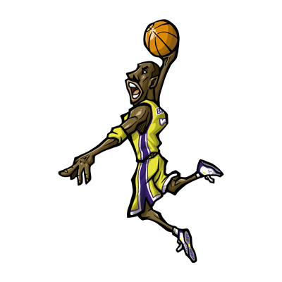 NBA illustration/NBA Caricature（NBA イラスト）Kobe Bryant（コービー・ブライアント）