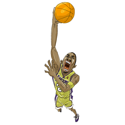 NBA illustration/NBA Caricature（NBA イラスト）Kobe Bryant（コービー・ブライアント）