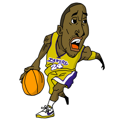 NBA illustration/NBA Caricature（NBA イラスト）Kobe Bryant（コービー・ブライアント）