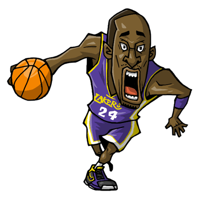 NBA illustration/NBA Caricature（NBA イラスト）Kobe Bryant（コービー・ブライアント）