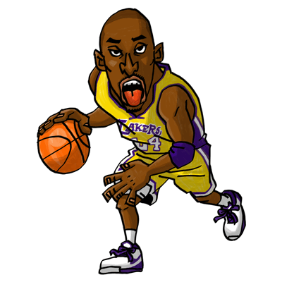 NBA illustration/NBA Caricature（NBA イラスト）Kobe Bryant（コービー・ブライアント）