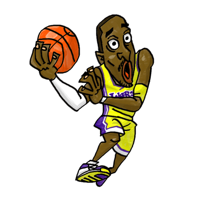 NBA illustration/NBA Caricature（NBA イラスト）Kobe Bryant（コービー・ブライアント）