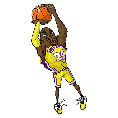 NBA illustration/NBA Caricature（NBA イラスト）Kobe Bryant（コービー・ブライアント）