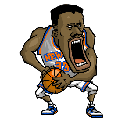 NBA illustration/NBA Caricature（NBA イラスト）Patrick Ewing（パトリック・ユーイング）