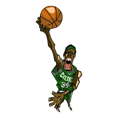 NBA illustration/NBA Caricature（NBA イラスト）Paul Pierce（ポール・ピアース）