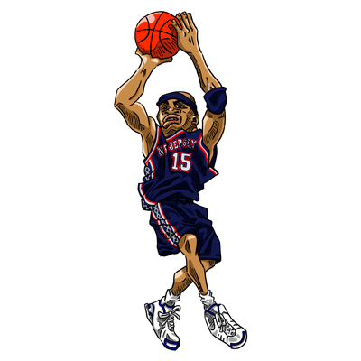 NBA illustration/NBA Caricature（NBA イラスト）Vince Carter（ヴィンス・カーター）